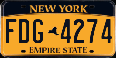 NY license plate FDG4274