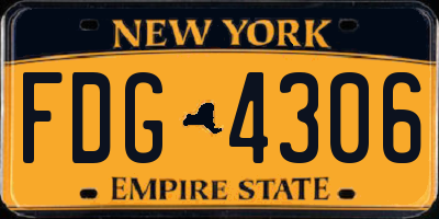 NY license plate FDG4306