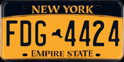 NY license plate FDG4424