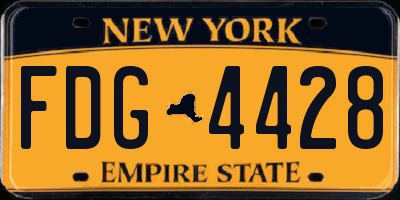 NY license plate FDG4428