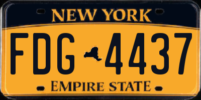 NY license plate FDG4437