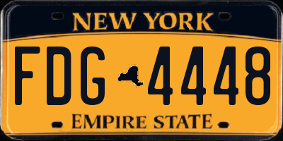 NY license plate FDG4448