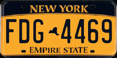 NY license plate FDG4469