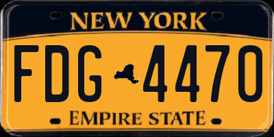 NY license plate FDG4470