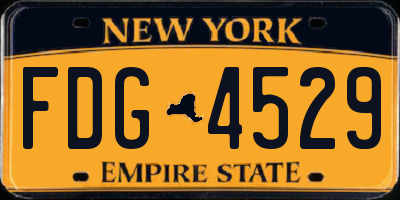 NY license plate FDG4529