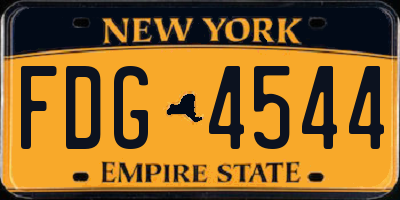 NY license plate FDG4544