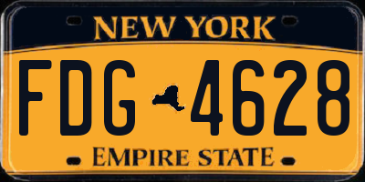NY license plate FDG4628