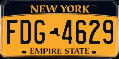 NY license plate FDG4629