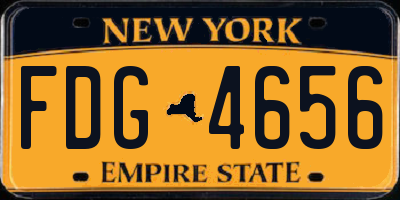 NY license plate FDG4656