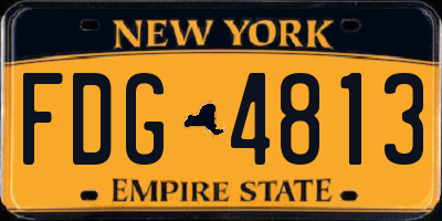 NY license plate FDG4813
