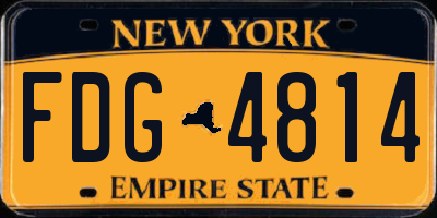 NY license plate FDG4814