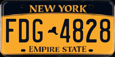 NY license plate FDG4828
