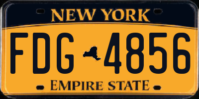 NY license plate FDG4856