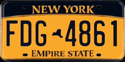 NY license plate FDG4861