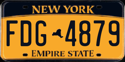 NY license plate FDG4879