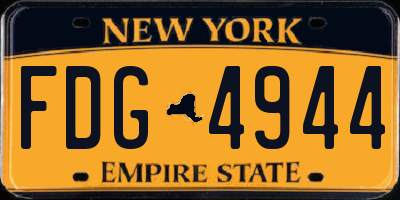 NY license plate FDG4944