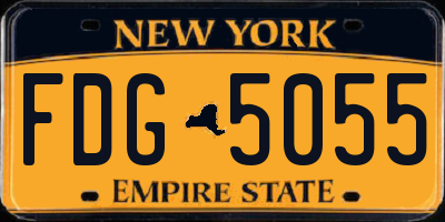 NY license plate FDG5055