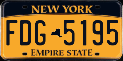 NY license plate FDG5195