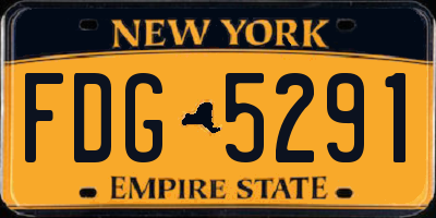 NY license plate FDG5291