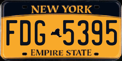 NY license plate FDG5395