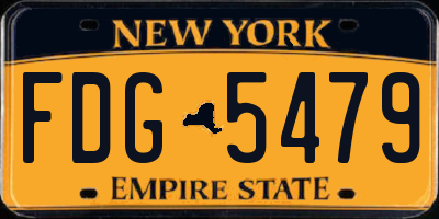 NY license plate FDG5479