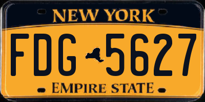NY license plate FDG5627