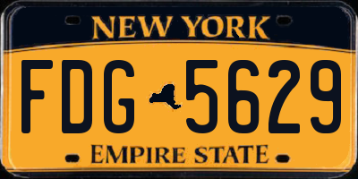 NY license plate FDG5629