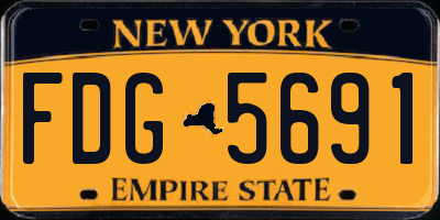 NY license plate FDG5691