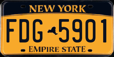 NY license plate FDG5901