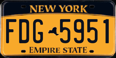 NY license plate FDG5951