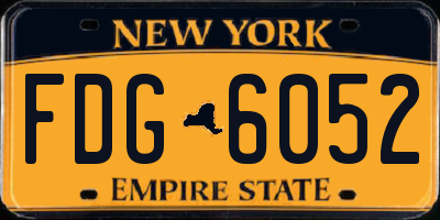 NY license plate FDG6052