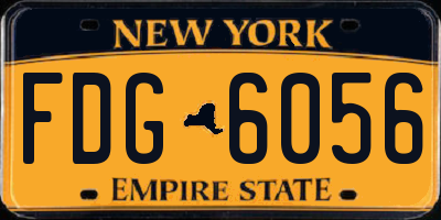 NY license plate FDG6056