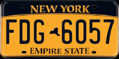NY license plate FDG6057