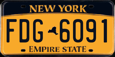 NY license plate FDG6091