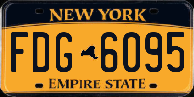 NY license plate FDG6095