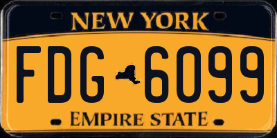 NY license plate FDG6099