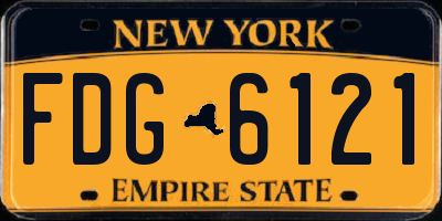 NY license plate FDG6121
