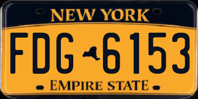 NY license plate FDG6153