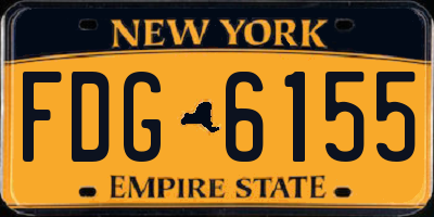 NY license plate FDG6155