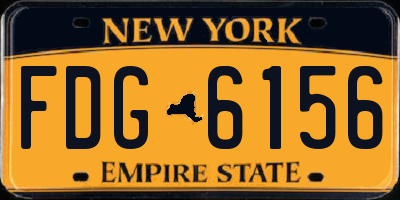 NY license plate FDG6156