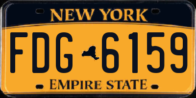 NY license plate FDG6159
