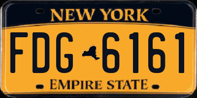 NY license plate FDG6161