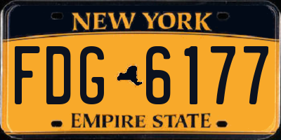 NY license plate FDG6177