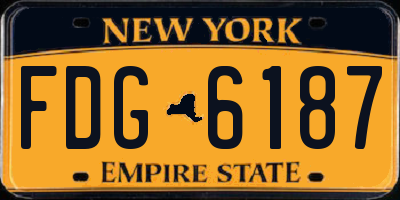NY license plate FDG6187