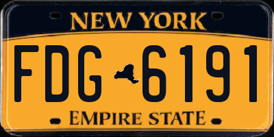NY license plate FDG6191