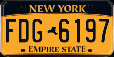 NY license plate FDG6197