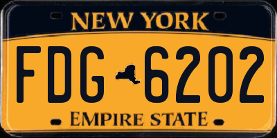 NY license plate FDG6202