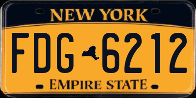 NY license plate FDG6212