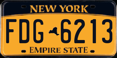 NY license plate FDG6213