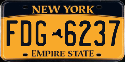 NY license plate FDG6237